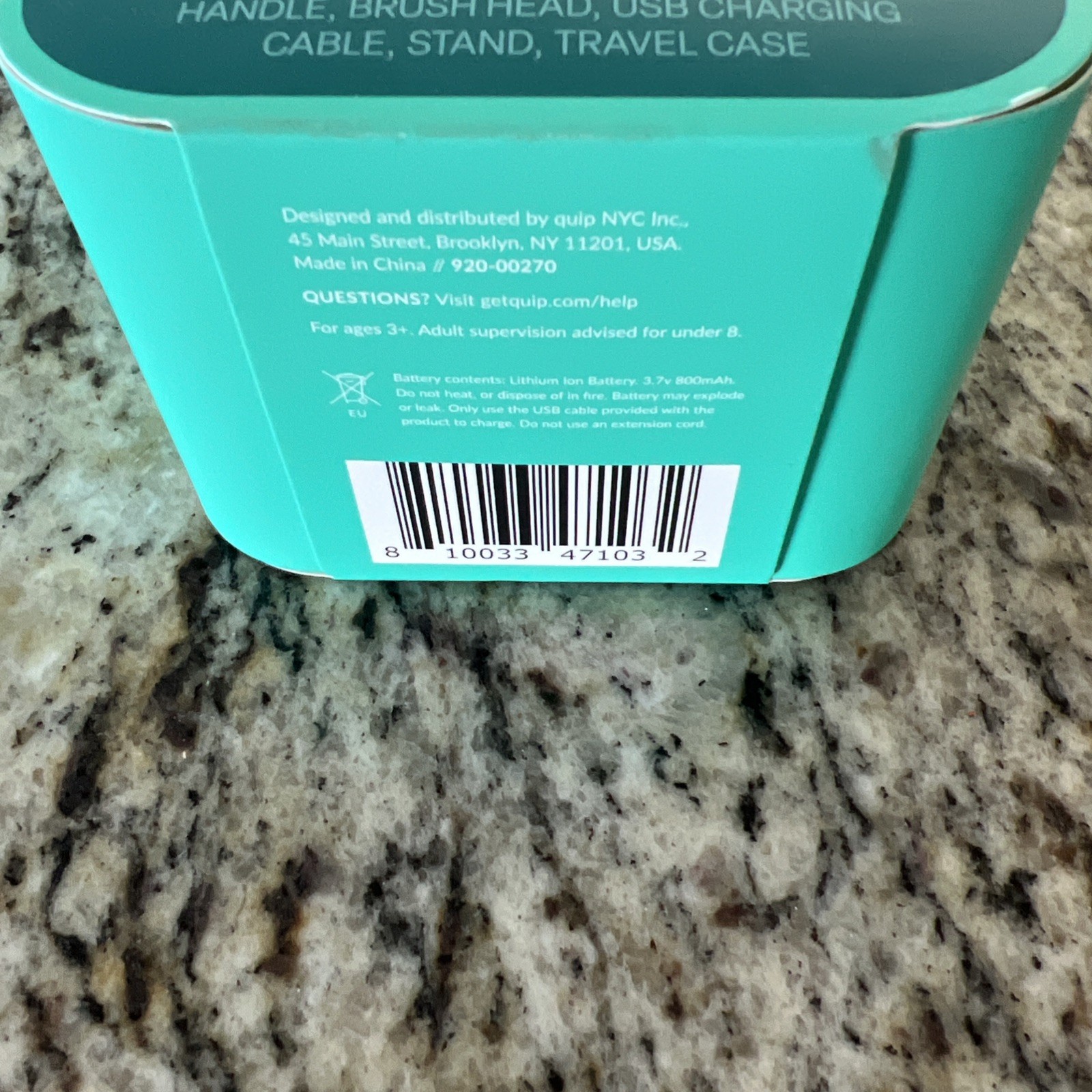 Quip 360 Oscillating Toothbrush Rechargeable w/ Traveling Case-White/Silver!