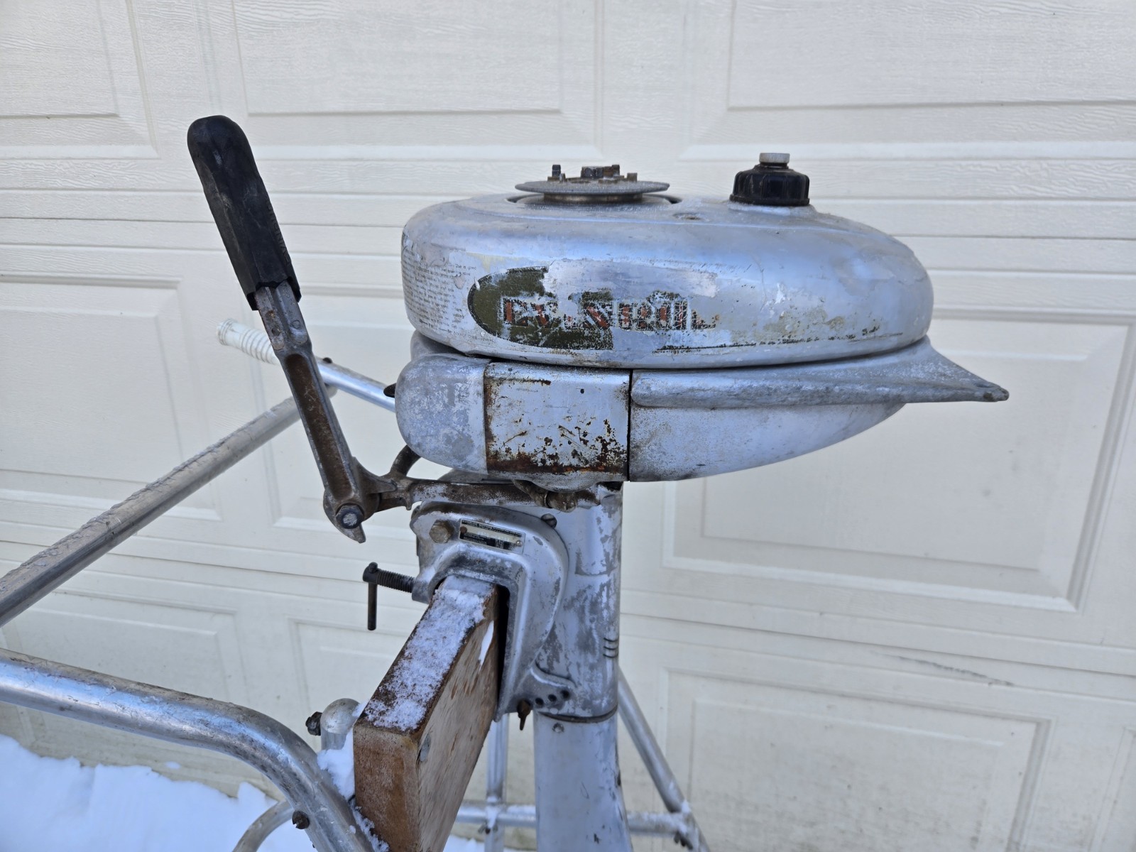 Antique 1941 Evinrude 4371 Sportwin 3.3hp Outboard Boat Motor Turns Over & Spark