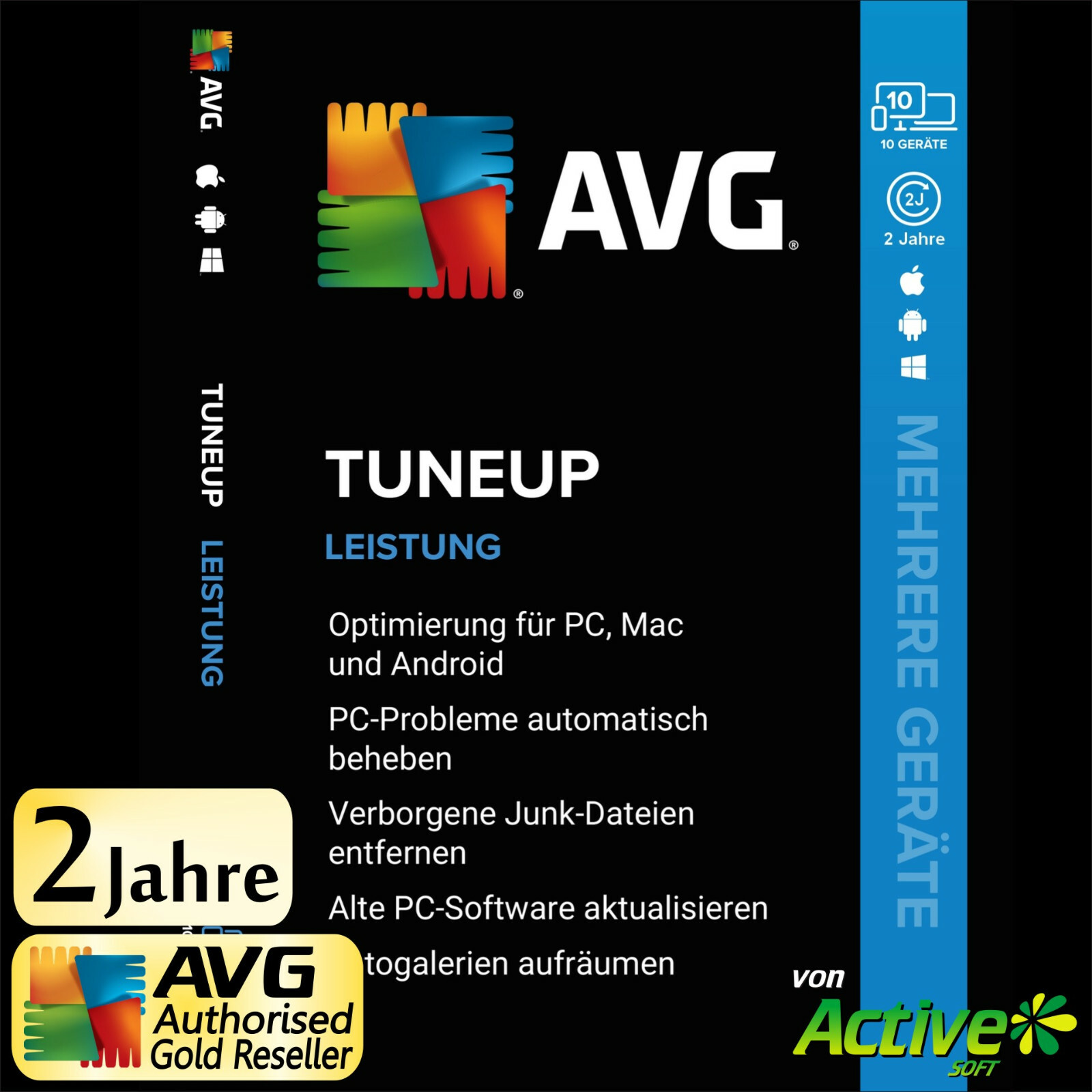 AVG TuneUp 2026 - Multiple Devices | 10 Devices 2 Years | Tuneup UNLIMITED UE DE