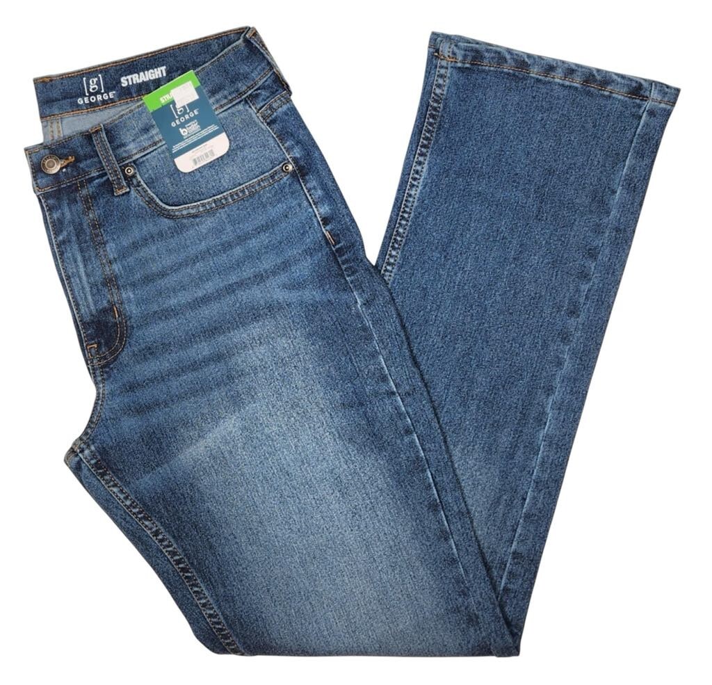 George #11686 NEW Men's Stretch Straight Leg Jeans