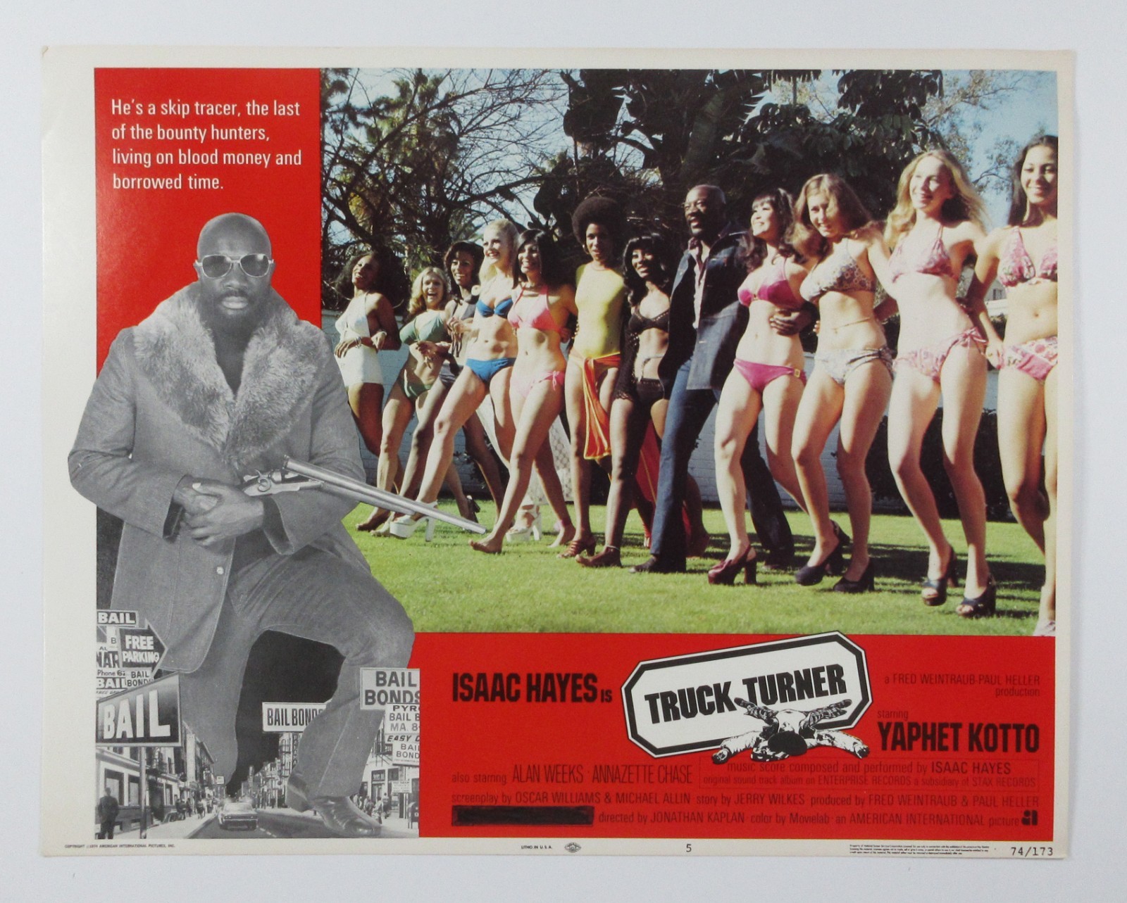 Blaxploitation Film Movie Truck Turner Isaac Hayes Original Lobby Card Set 1974