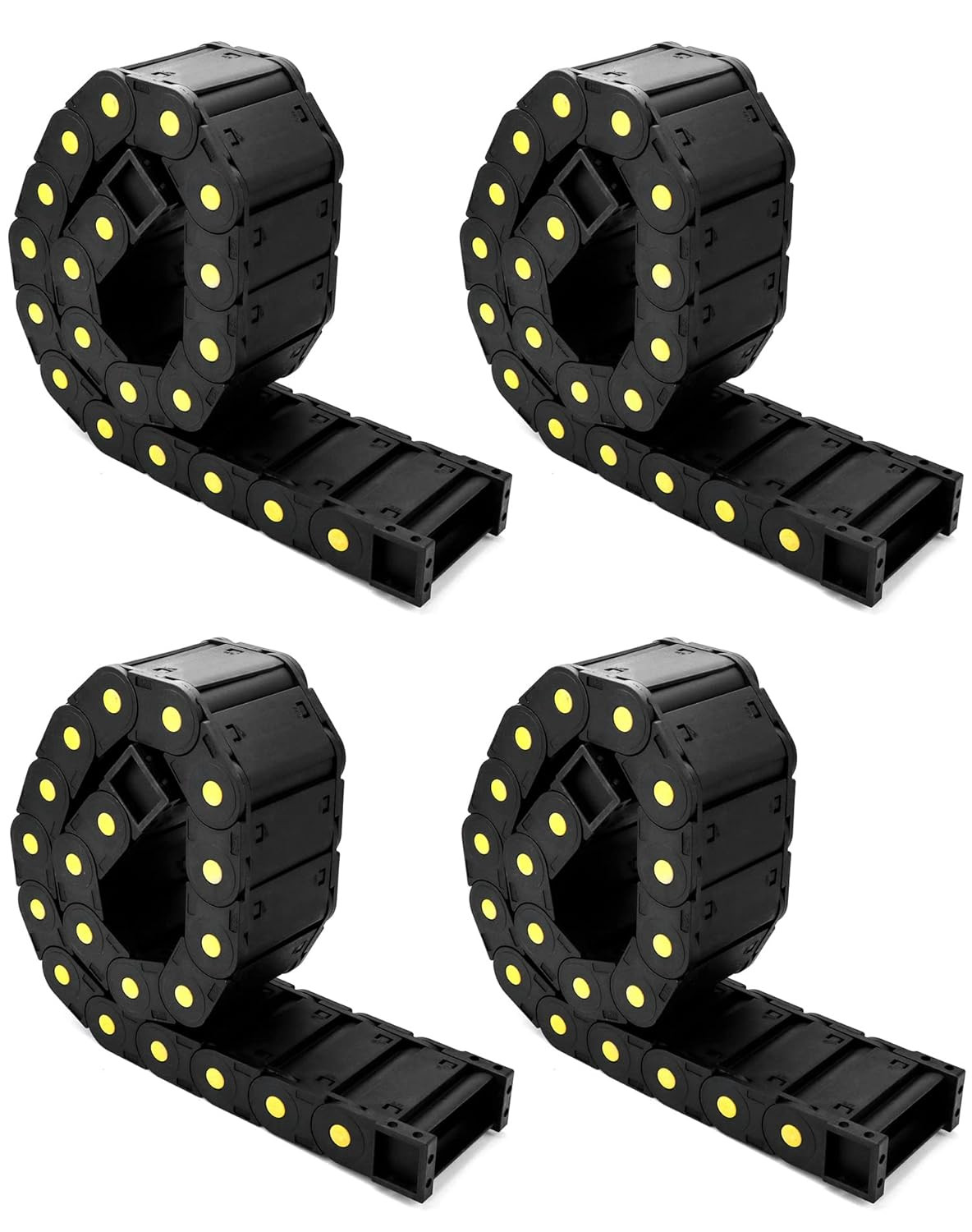 Cable Drag Chain 1M 25x77mm R55 Closed Wire Carrier for CNC Robot 4 Pack