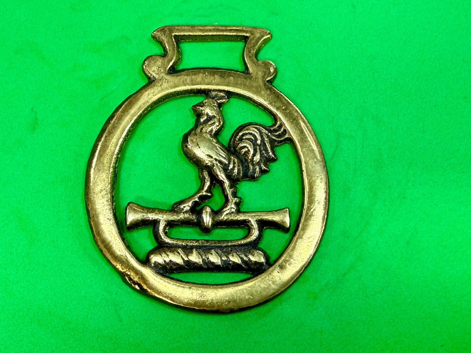 Rooster Cockerel Trumpet Openwork Bridle Harness Horse Saddle Medallion