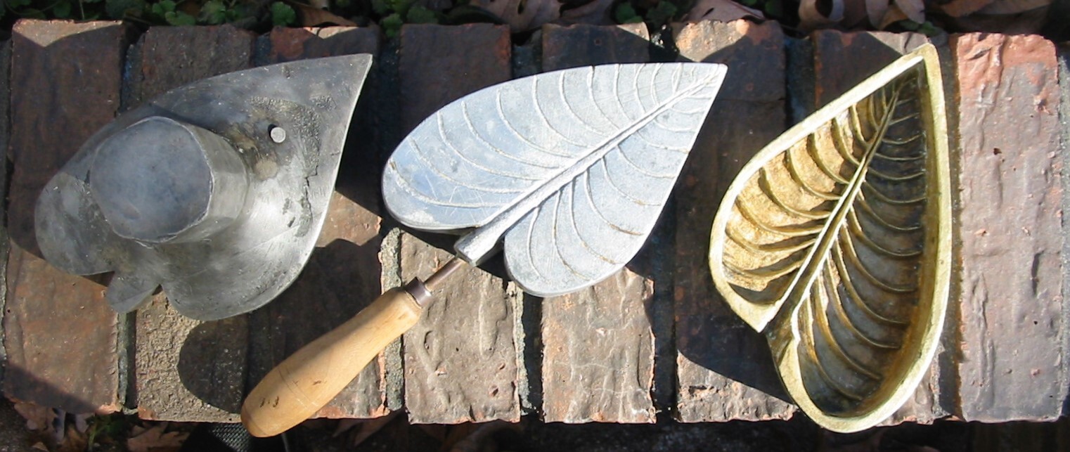 HUGE Rare Vintage Millinery Leaf Tool Mold Bronze Antique Cutter SET #23