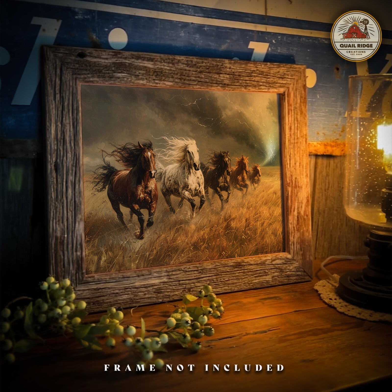 Wild Horses Art Print Cowgirl Horse Riding Artwork Rodeo Western Wall Art Decor