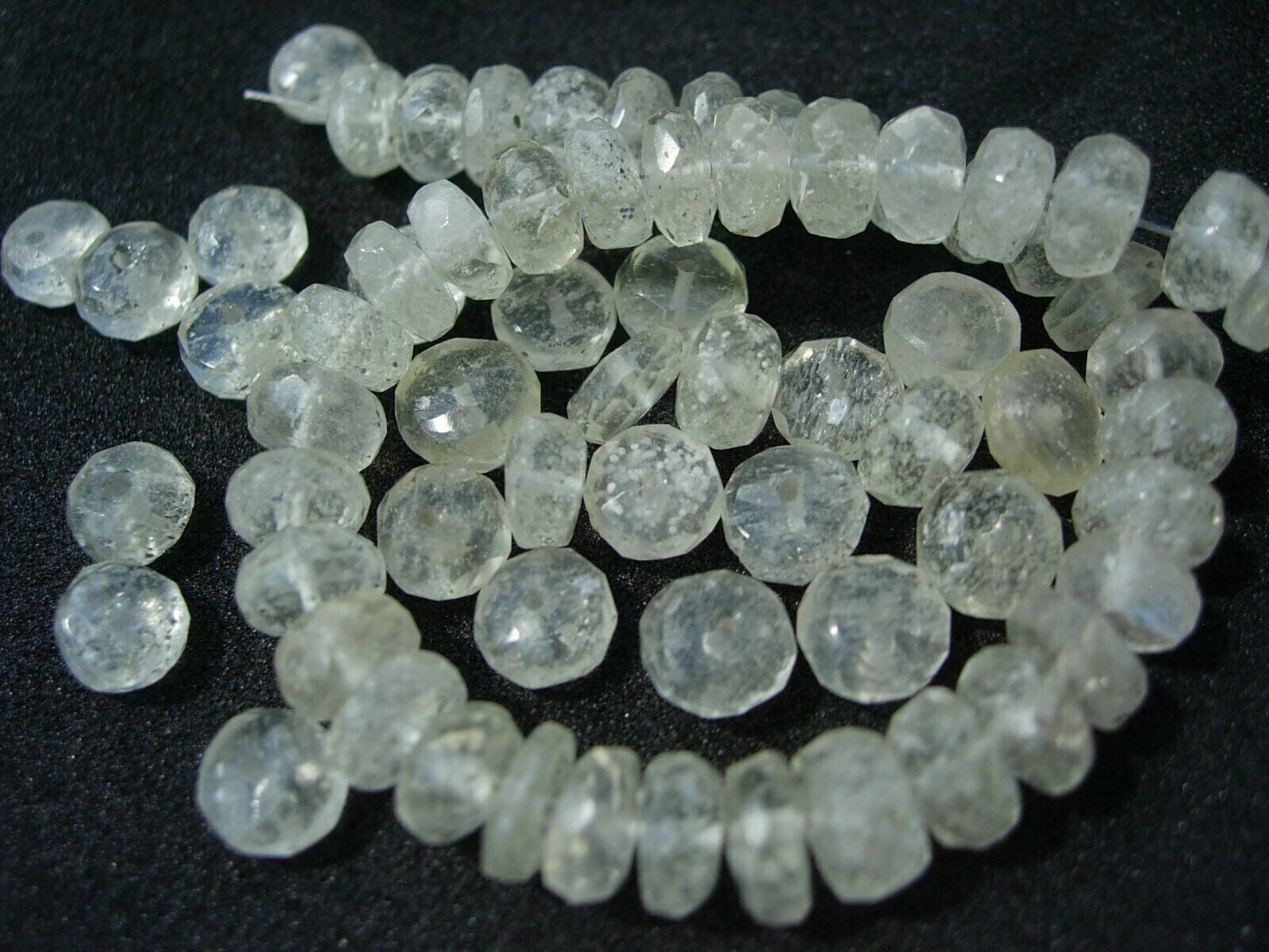 TEN - 6x3mm $37.99 per 10 Libyan Desert Glass Beads from Meteorite Impact + COA