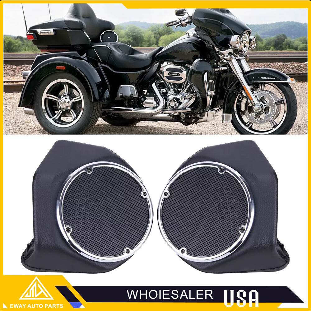 For Harley Touring King Tour Pak Pack Rear 6.5" Speaker Pods Box Trunk 2014-2024