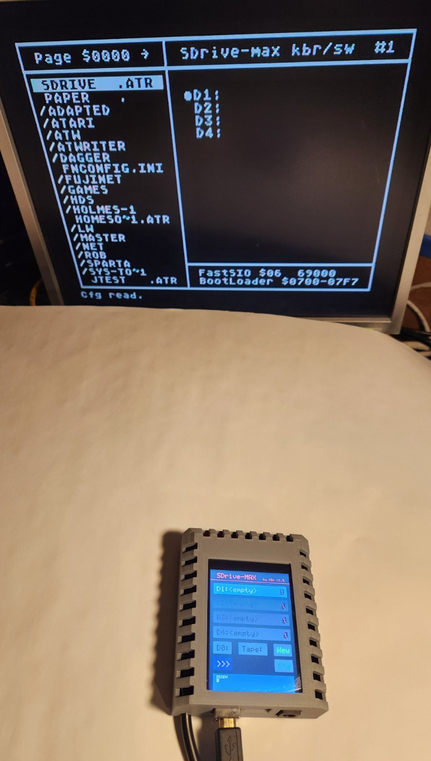 SDrive Max Floppy Drive Emulator Atari 8-Bit 400/800/XL/XE Firmware 1.5 R3