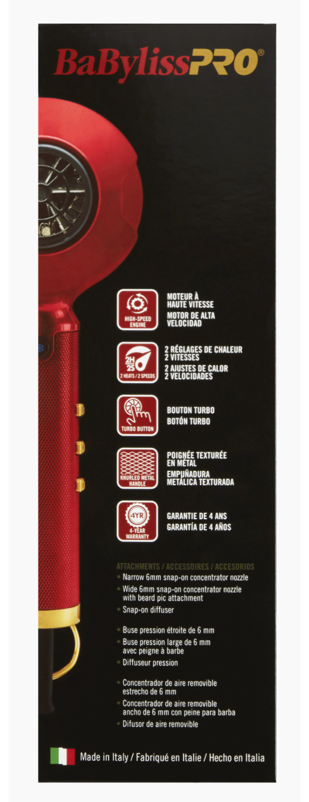 BaBylissPRO REDFX High-Performance Turbo Dryer | FXBDR1