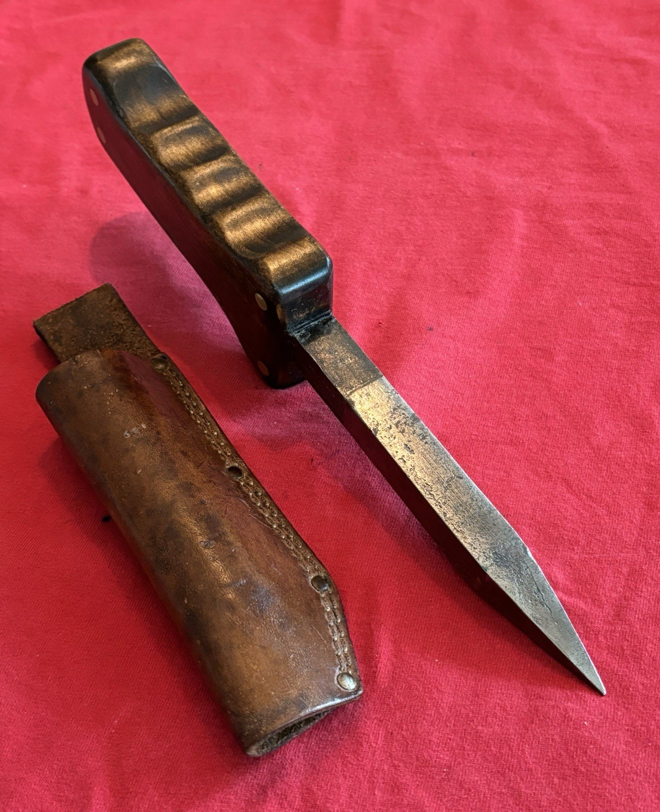WW1 1914-1918 ENGLISH TRENCH SPIKE KNIFE - NEW WOOD GRIP
