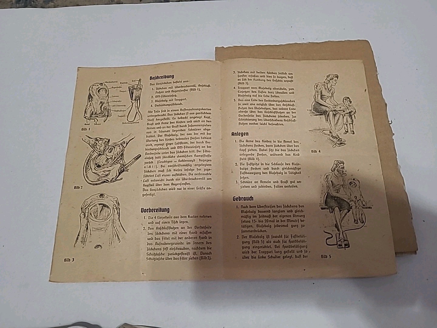 (2) RARE German Child Gas Jacket WWII NOT COMPLETE