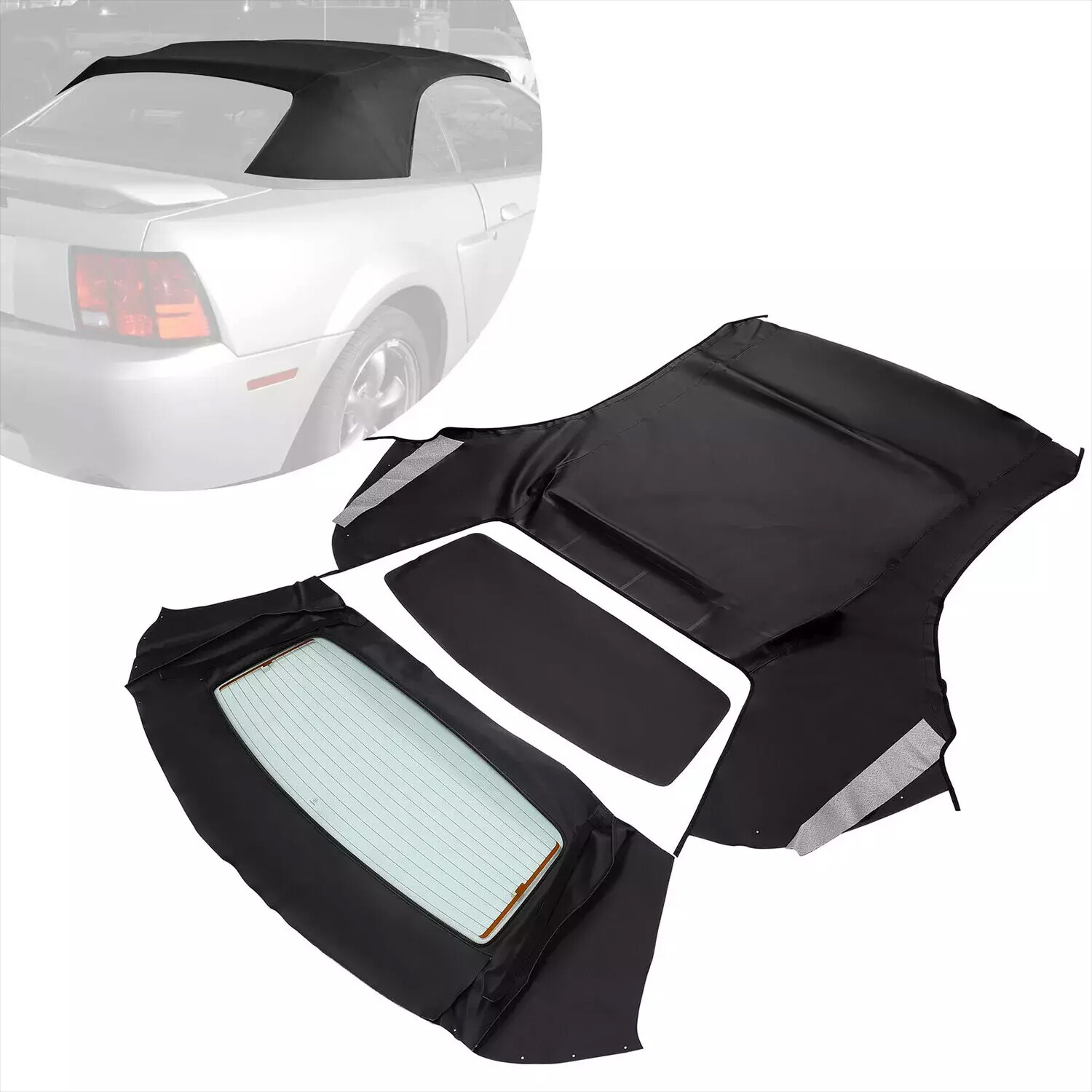 For Ford Mustang 1994-2004 Convertible Soft Top w/ Heated Glass Window Sailcloth