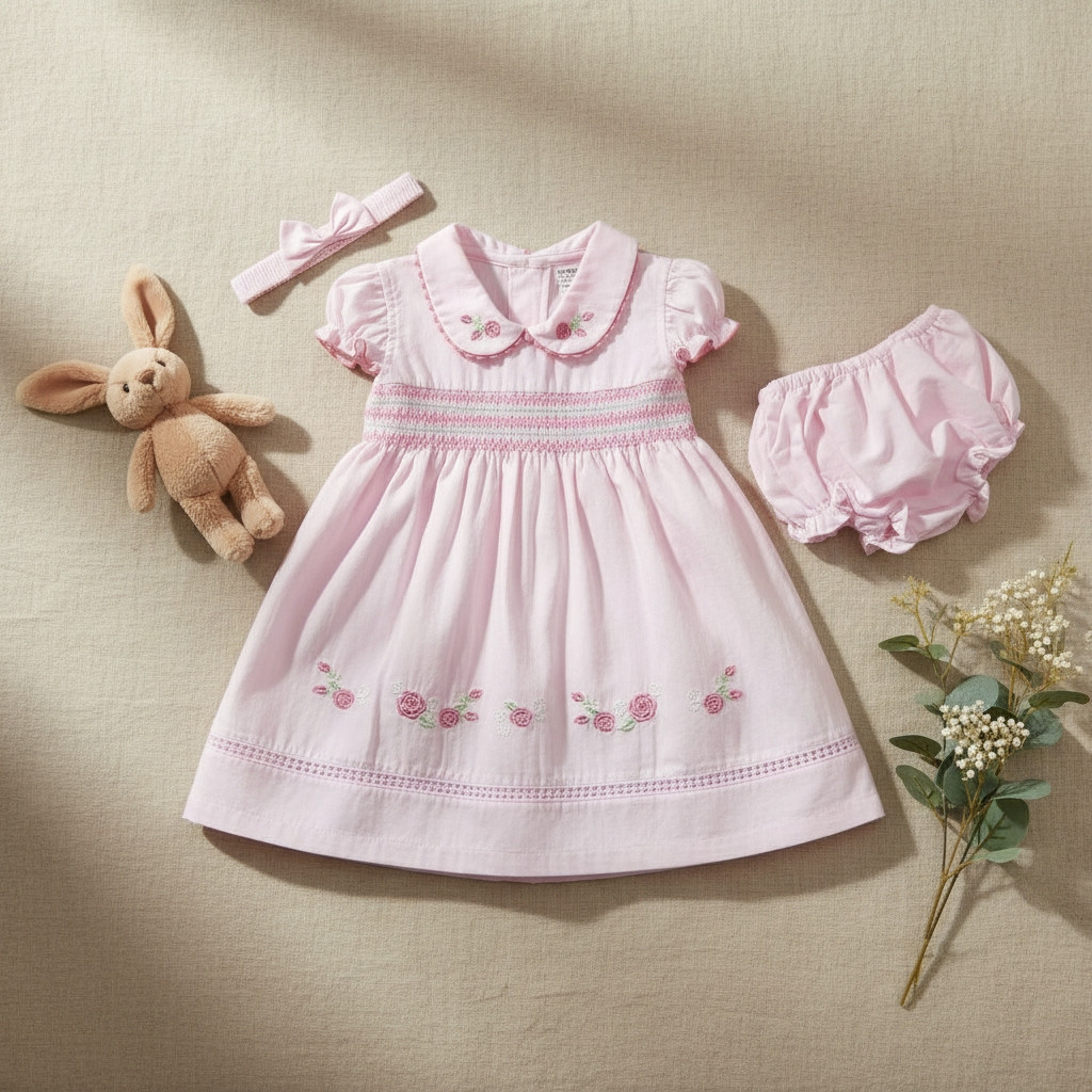 Toddler Girl Dress Set with Underwear and Headband Size 3T