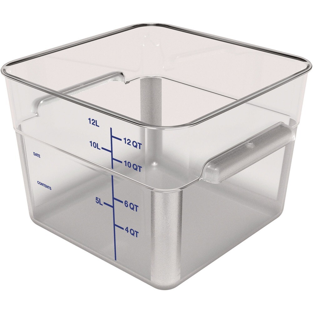 Carlisle 1195407 Squares 12-qt. Polycarbonate Food Storage Container - Clear New