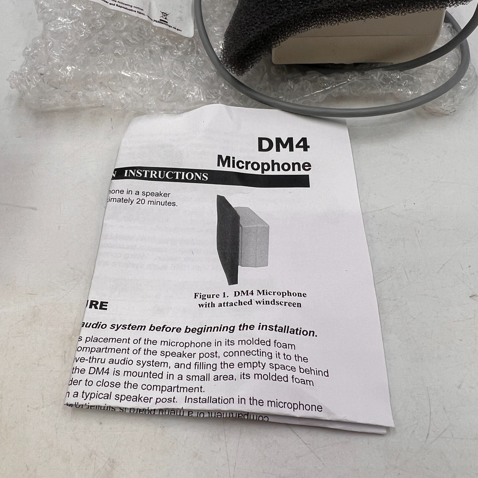 HME DM4 Drive Thru Intercom Directional Microphone MIC G28291-1 DM-4 For Ion IQ