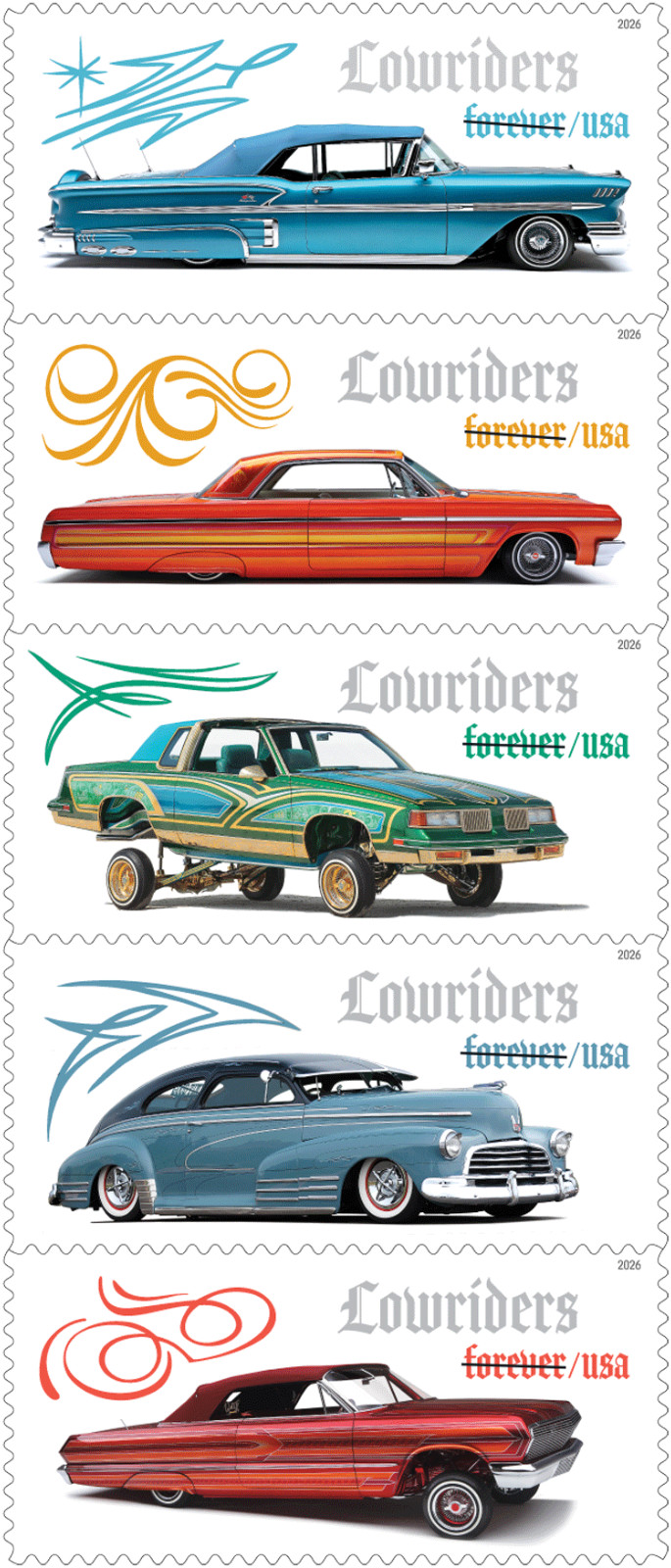 #6062 - #6066 2026 Low Riders Strip/5 - MNH (After March 14)