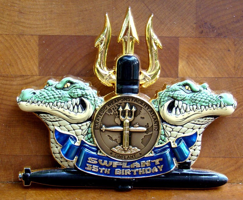 SWFLANT Strategic Weapons Facility Atlantic, Kings Bay GA Challenge Coin 4" x 3"