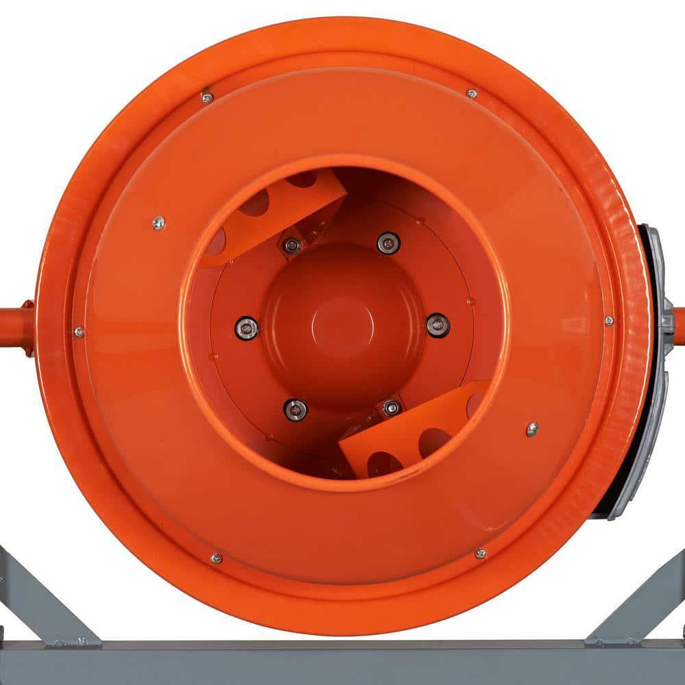 YARDMAX Concrete Cement Mixer Low-Profile Height Portable Stamped Steel Drum