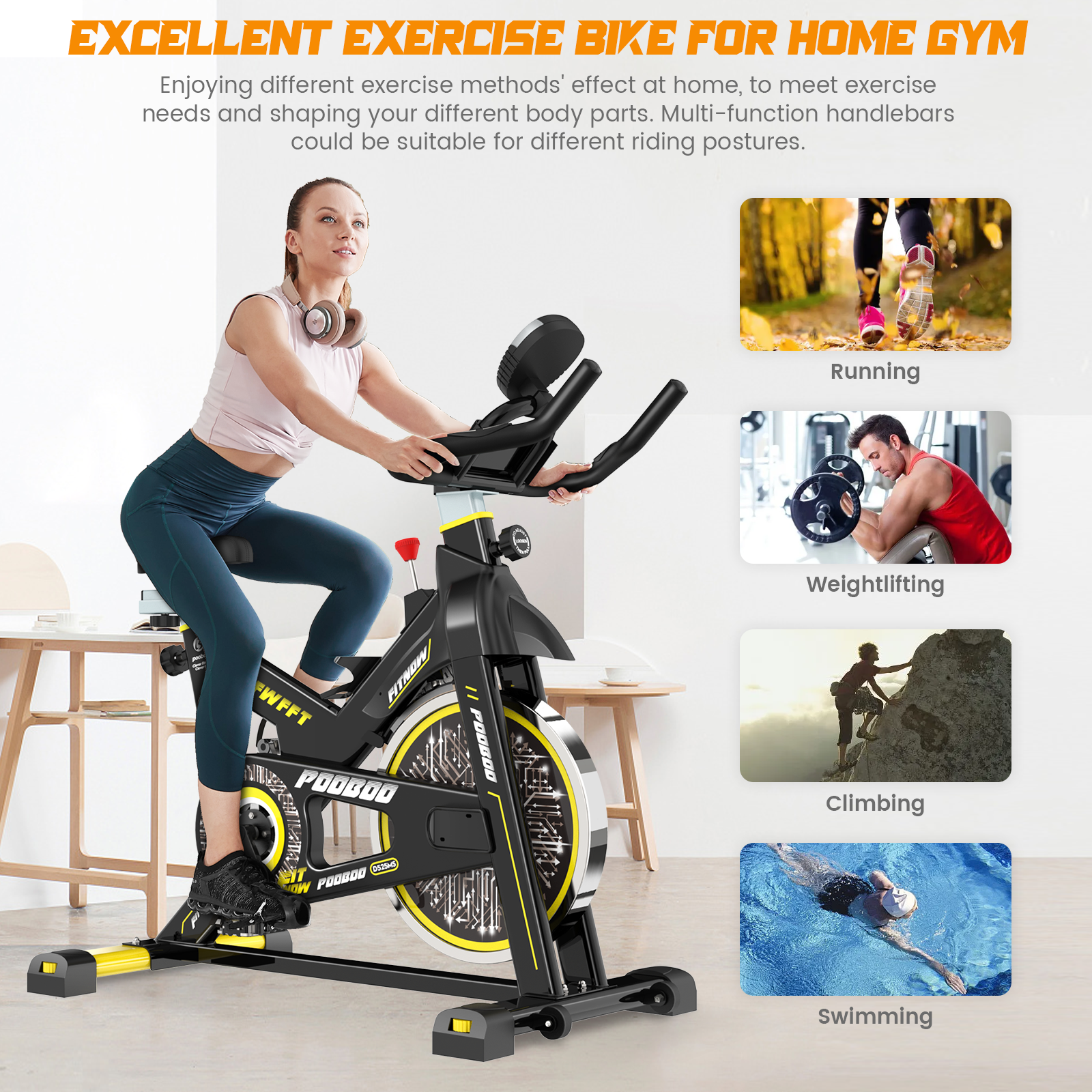 Indoor Cycling Bike Magnetic Stationary Bike Cycle Bike Fitness Exercise Bike
