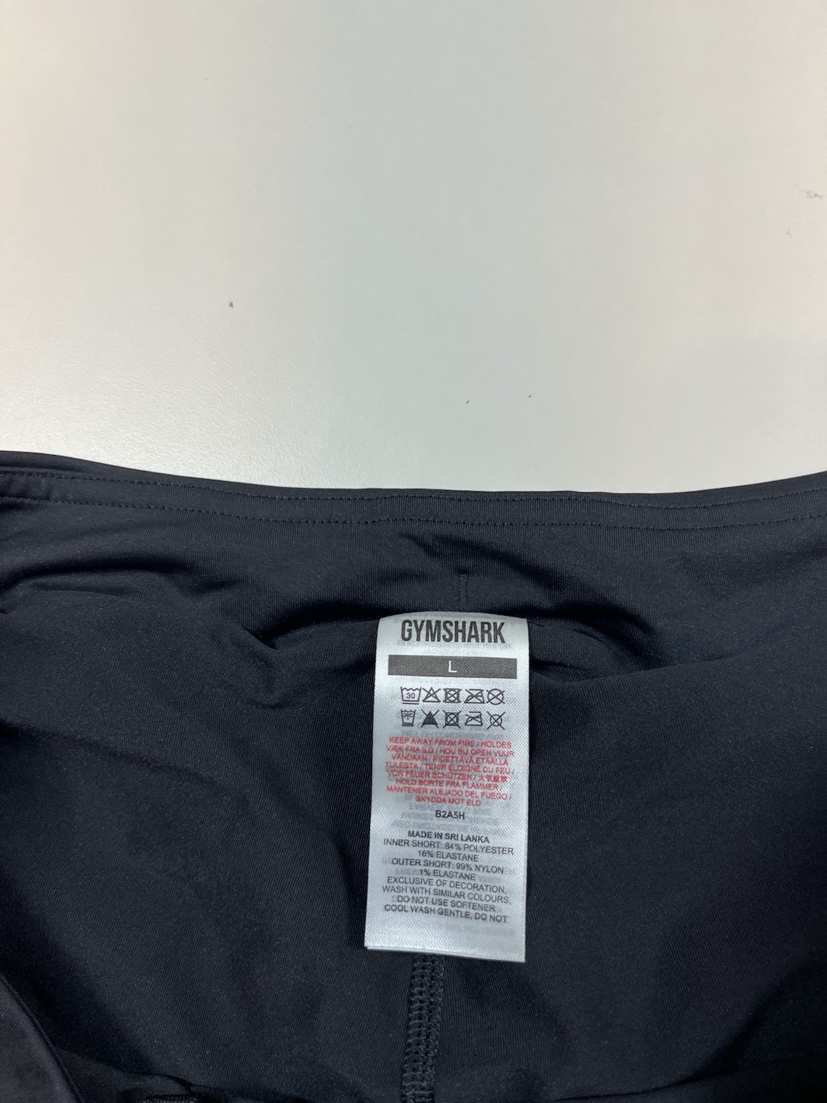 Black Gymshark Athletic Gym Running Training Shorts Women's L Large