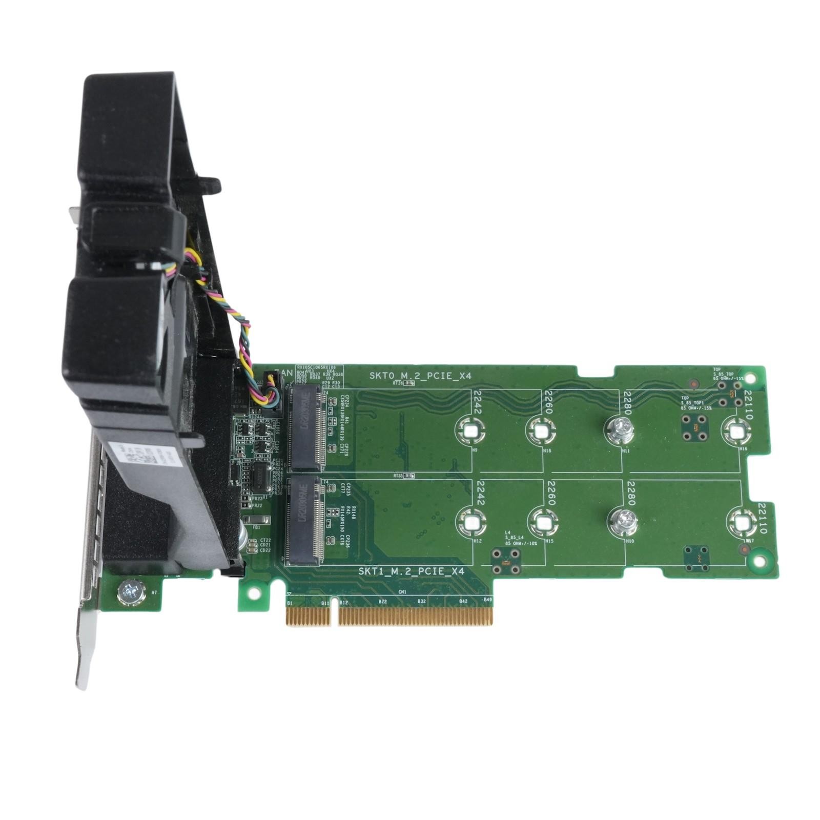 Dell NTRCY 2x NGFF M.2 NVMe to PCIe x8 Ultra-Speed Storage Adapter Card
