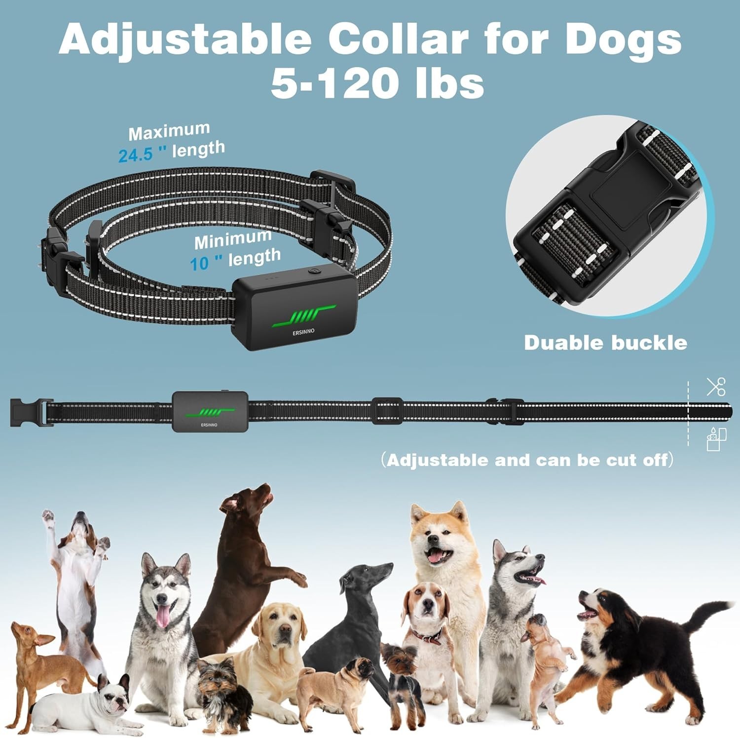 Dog Shock Collar 2 Dogs - 3300Ft Dog Shock Collar with Remote Control for 2 Dogs