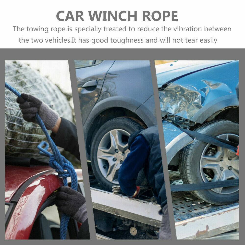 1/4"x50' 10000LBS Synthetic Winch Rope Line Recovery Cable 4WD ATV UTV w/ Sheath