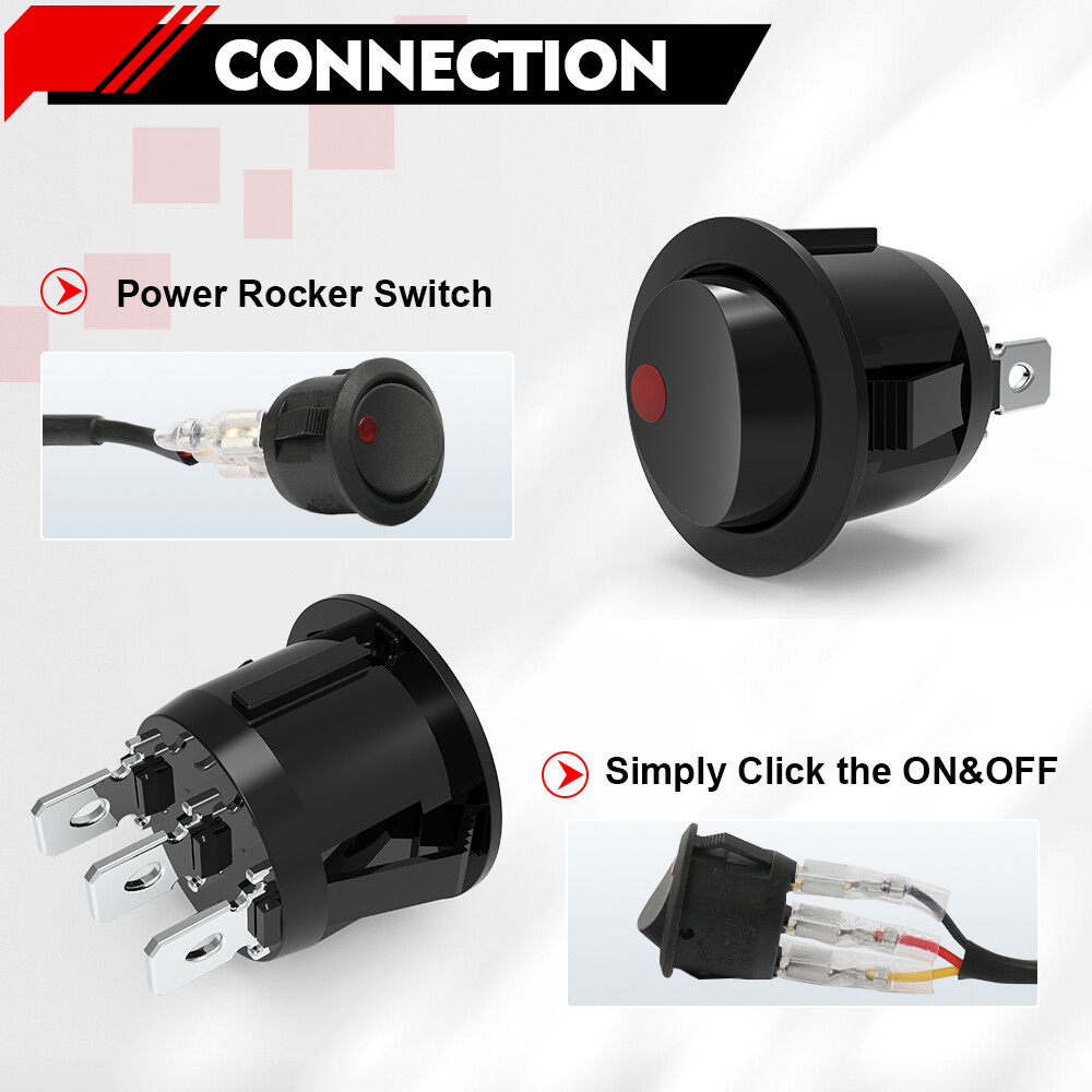 Pair 5" LED Work Lights Super Bright Offroad Driving Auxiliary Pods +2leads Wire