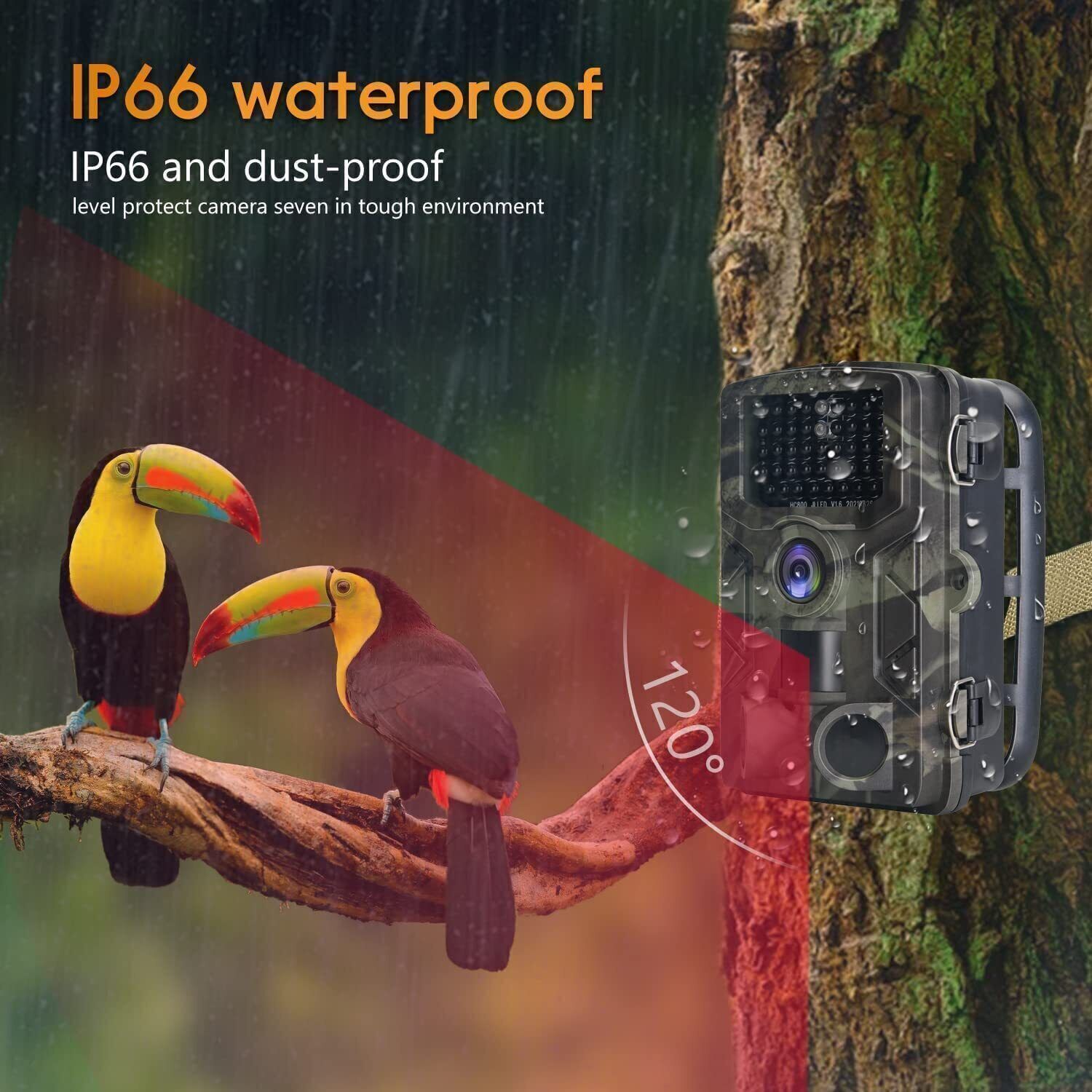 50MP Wildlife Hunting Game Trail Camera 4K Night Vision Motion Activated+32GB