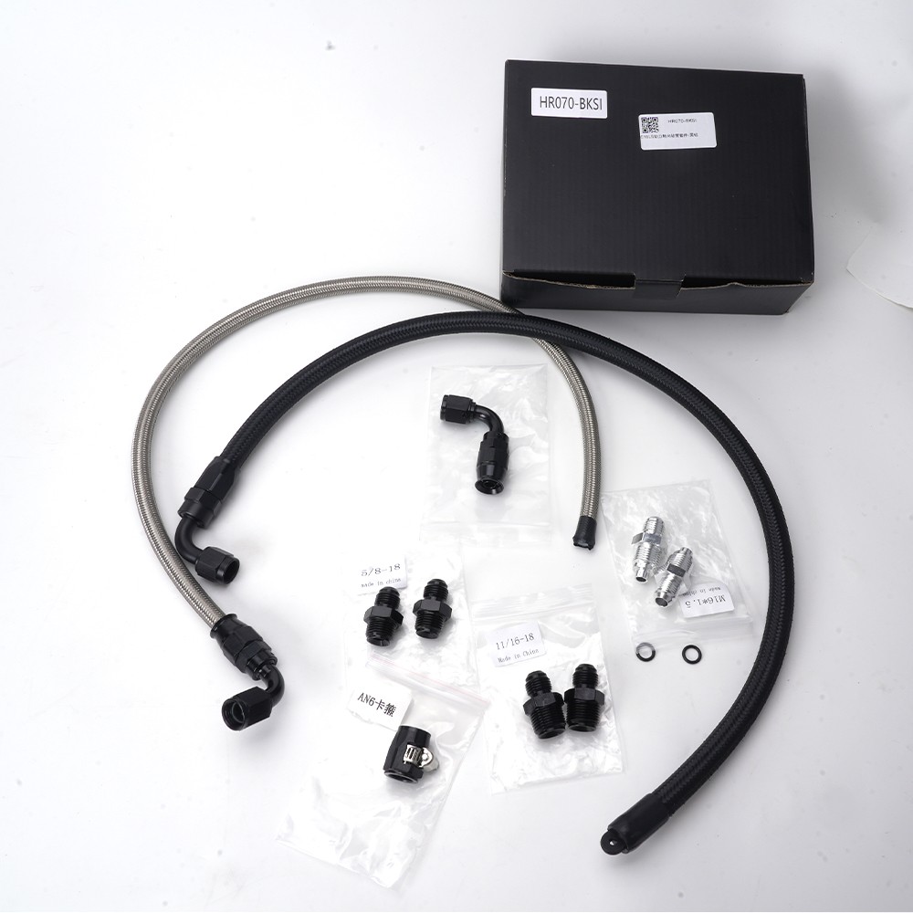 Universal 6AN Power Steering Pump Hose Kit For GM LS Swap Pressure Return Line