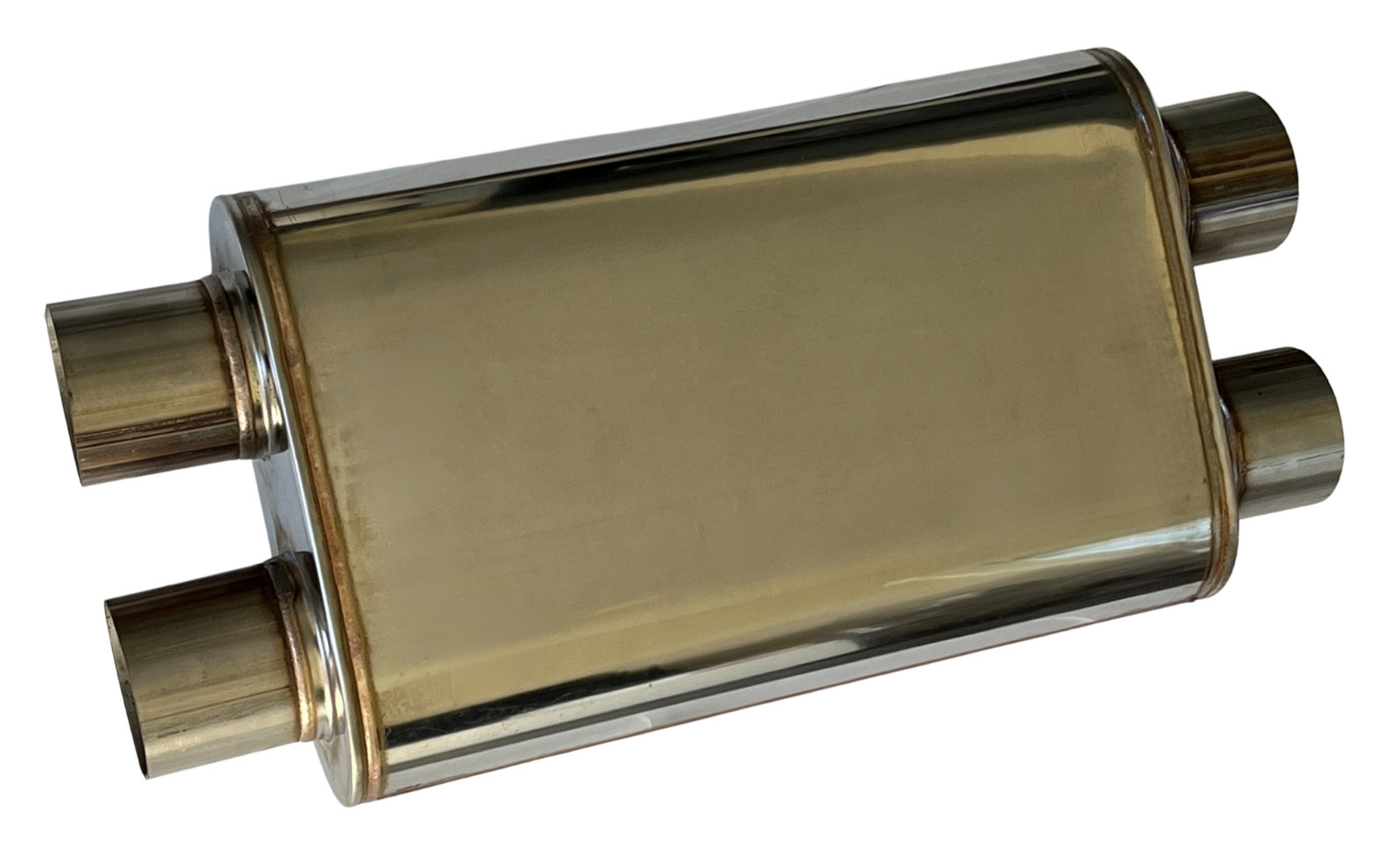 Performance Muffler 2.5" Dual  2.5" Dual Body Length 14" Crossover X SS