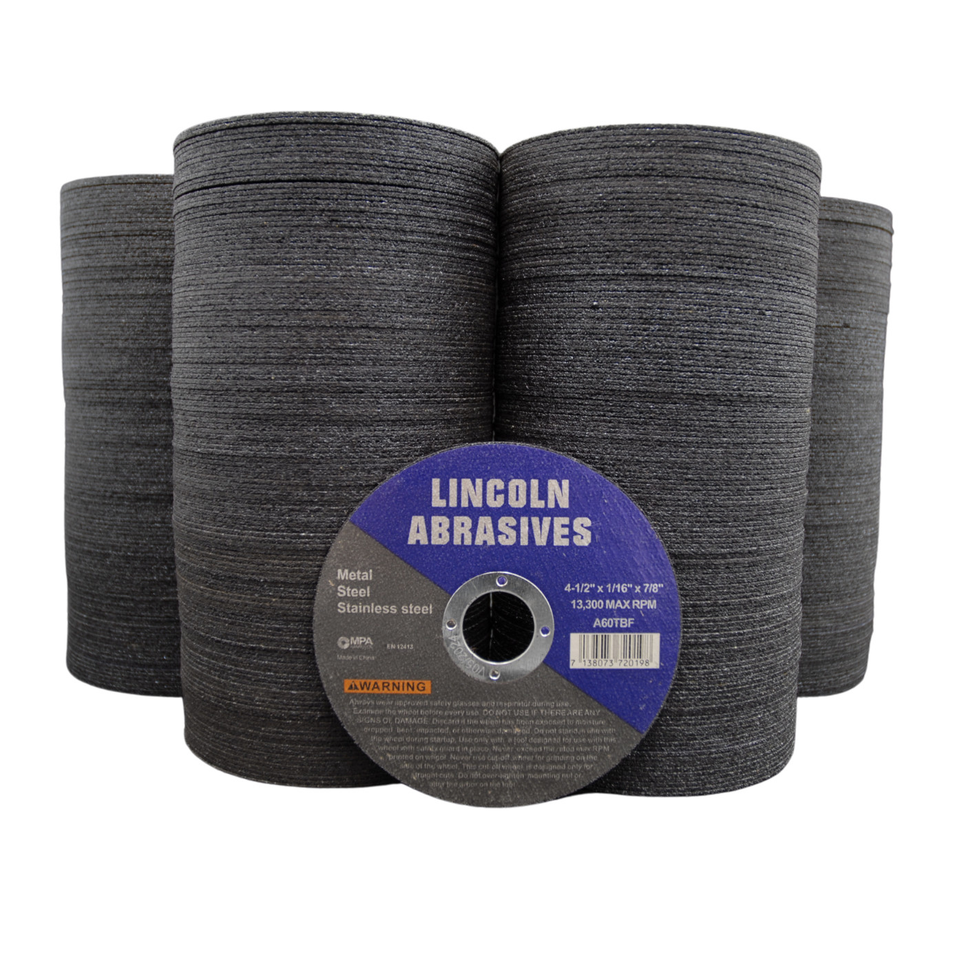 500 Pc 4-1/2" x 1/16" x 7/8" Cut off Wheels Stainless Steel Metal Cutting Discs