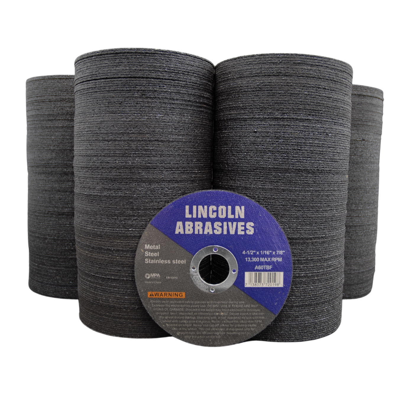 500 Pc 4-1/2" x 1/16" x 7/8" Cut off Wheels Stainless Steel Metal Cutting Discs