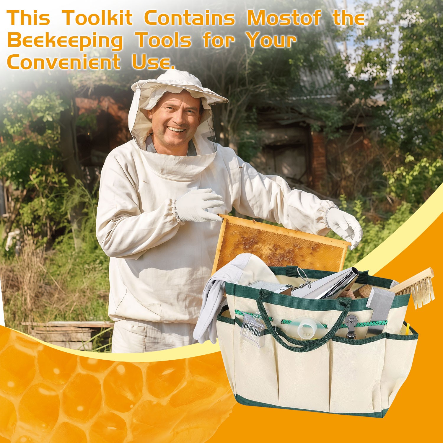 30 Pcs Beekeeping Supplies Tools Bee Suit Bee Keeping Starter Kit Bee Keeper
