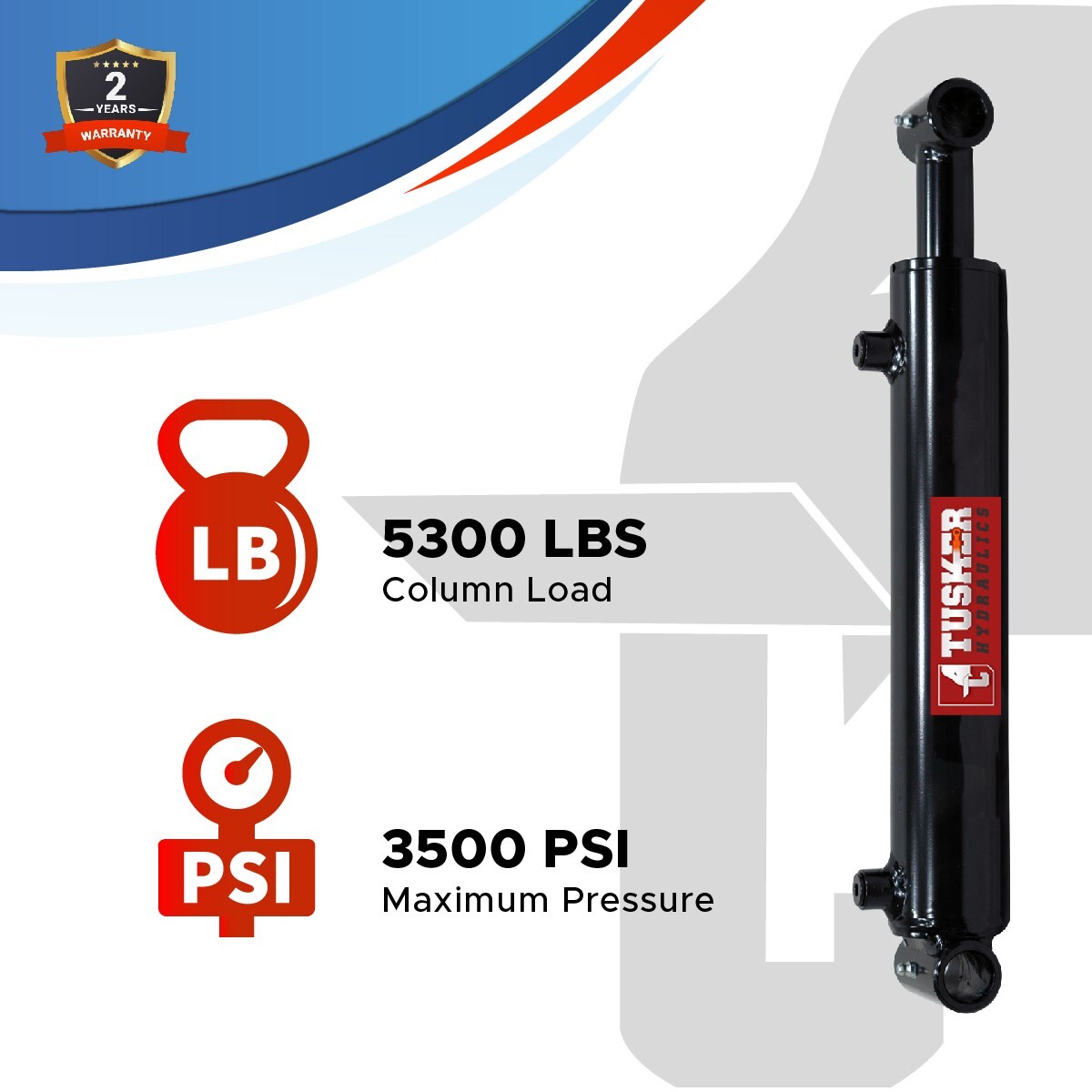 1.5x8 Hydraulic Cylinder 1.5" Bore 8" Stroke Double Acting Welded Cross Tube
