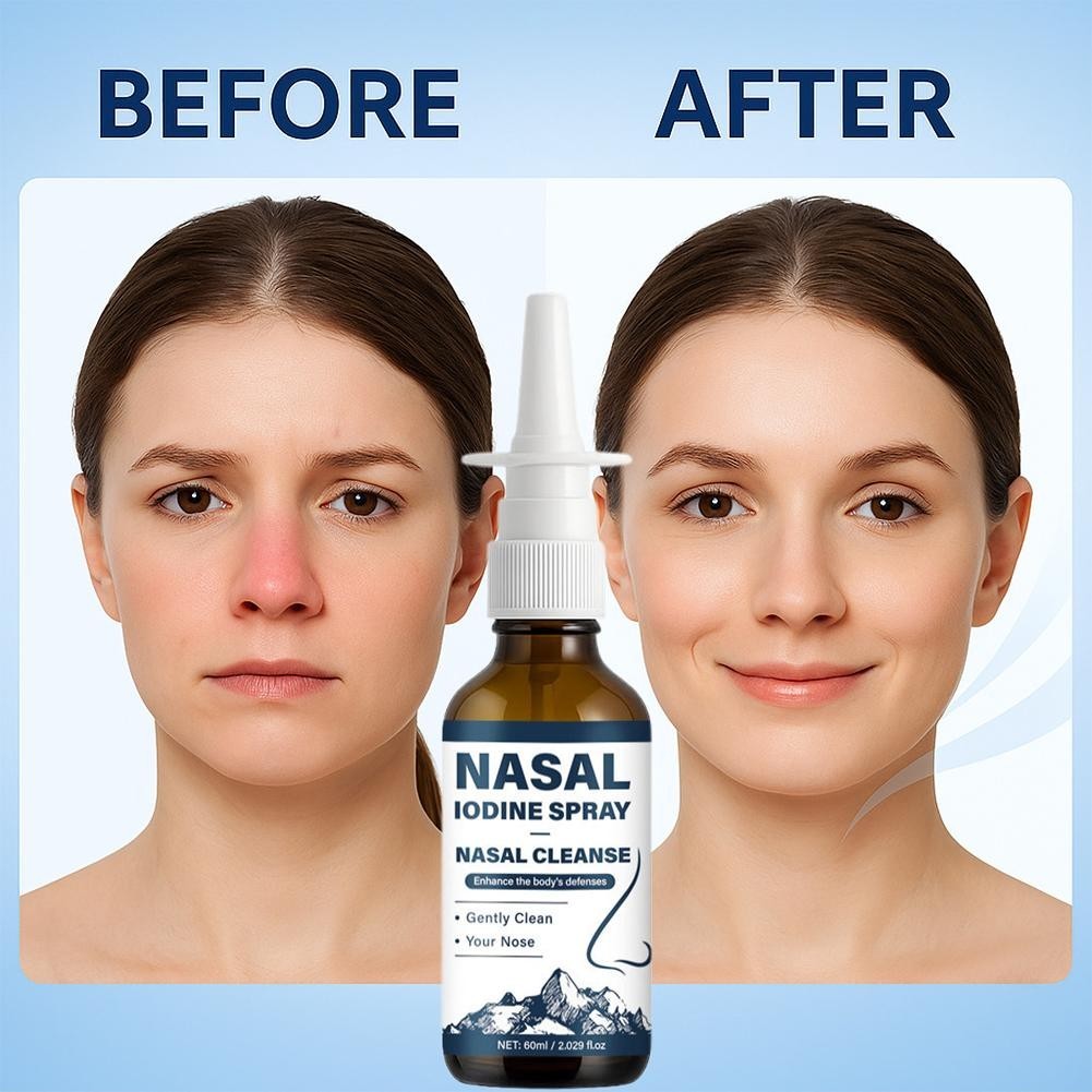 2X Iodine Nasal Spray,Nasal Iodine – NasalsCleanse Refreshes Your NasalsPassages