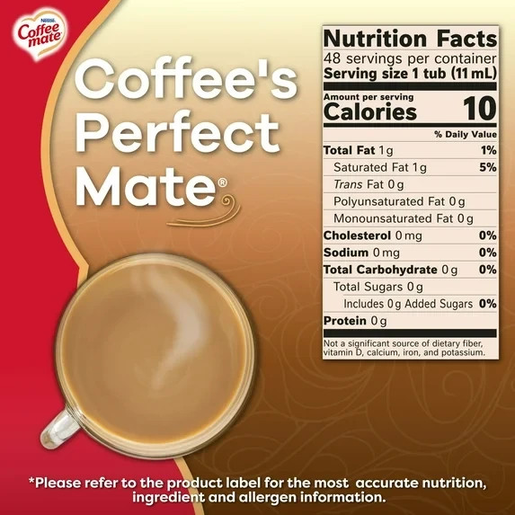 Nestle Coffee Mate, The Original Liquid Coffee Creamer Singles, 9 fl oz, 48 Coun