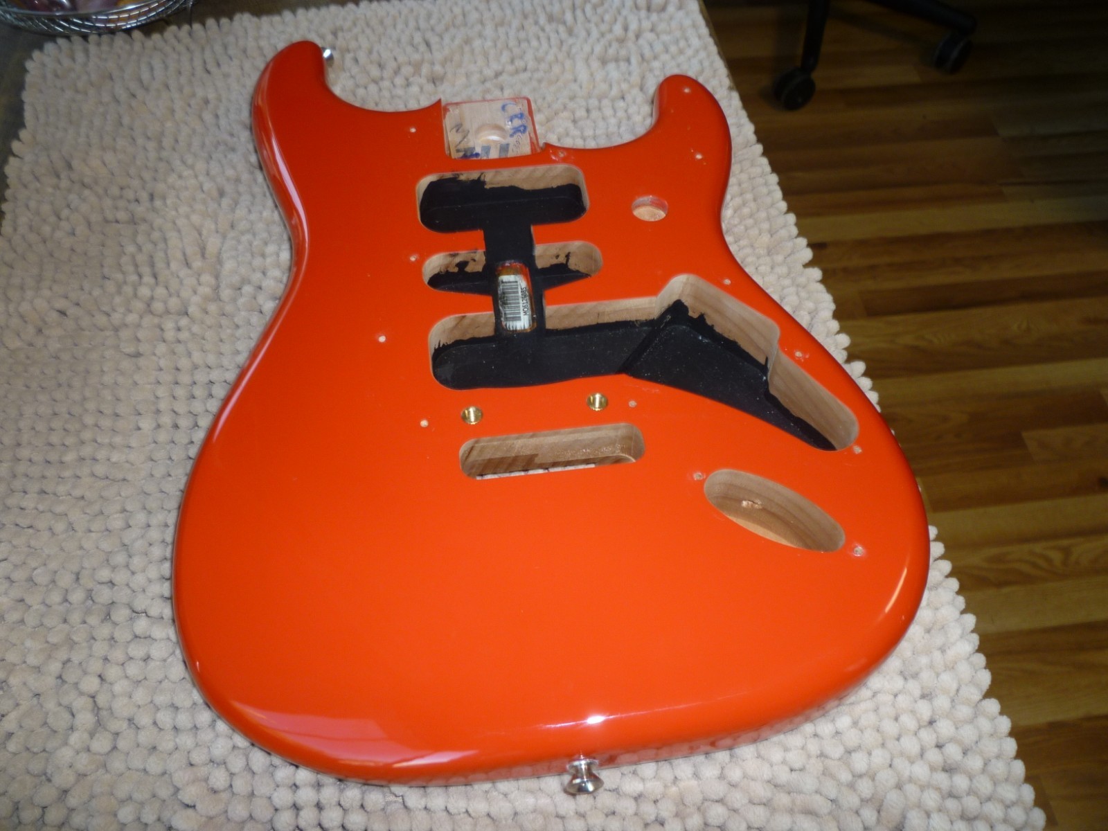 Fender Player Stratocaster Strat Body Coral Red 2 pt Inserts 2024 Great Shape!