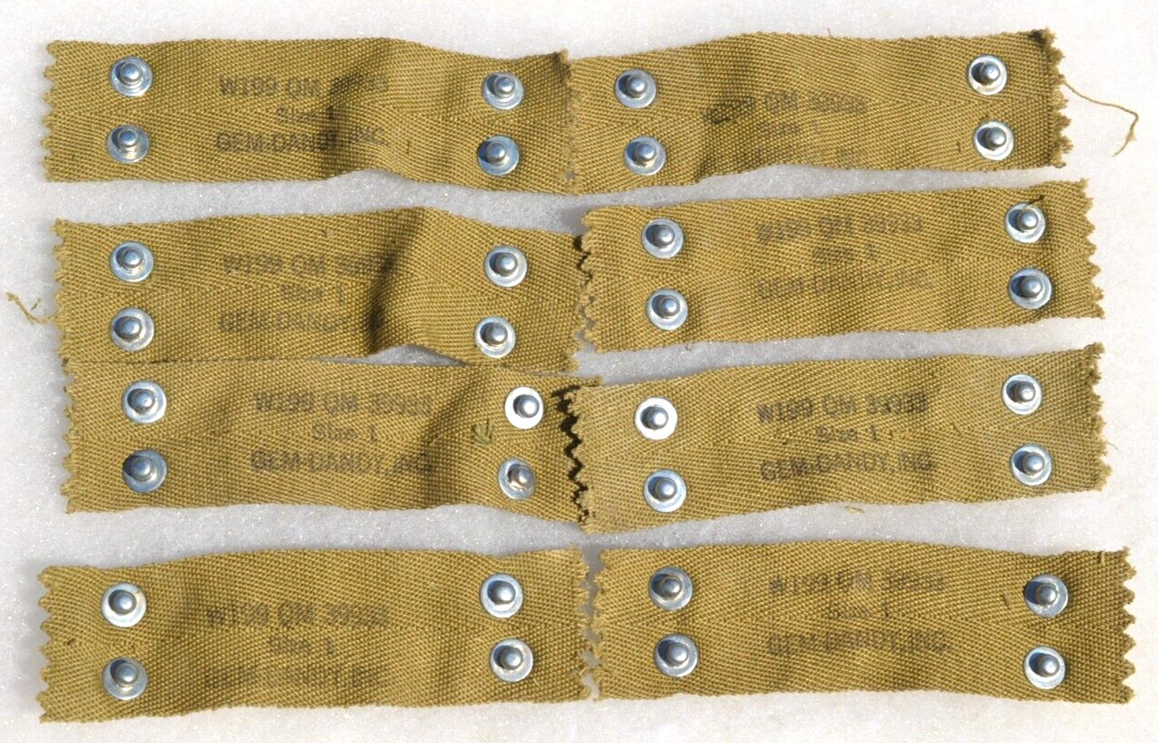 US ARMY M-1 HELMET LINER NAPE STRAP GEM DANDY INC. MAKER STAMP