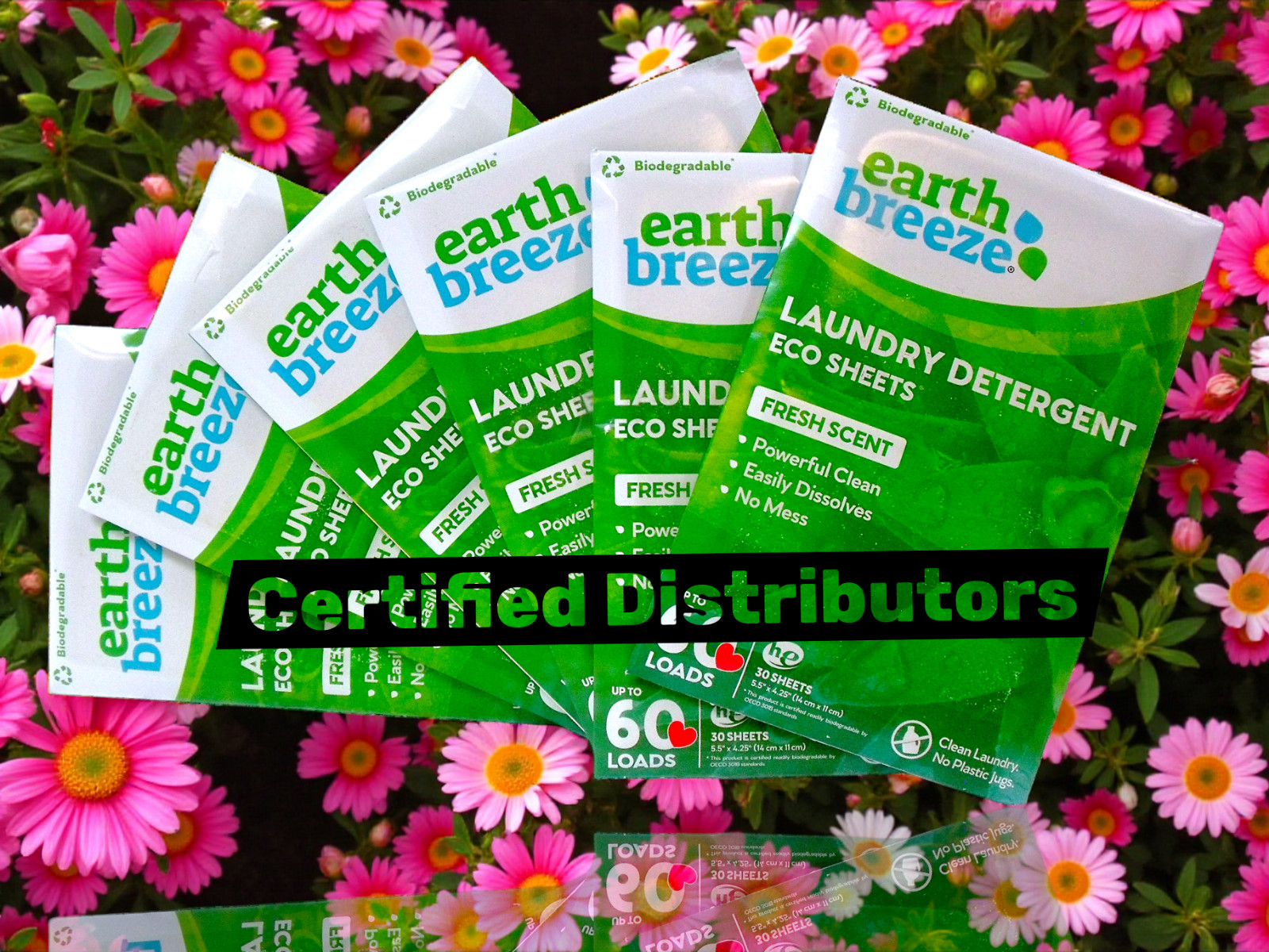 (6-Pack) Earth Breeze Fresh Scent Laundry Detergent Eco-Sheets 60-Loads Each New