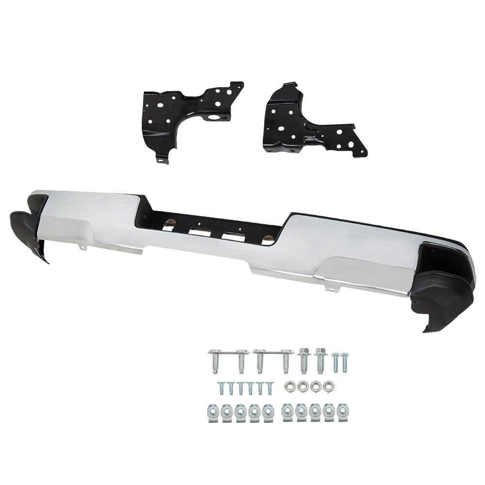 For Chevy Silverado GMC Sierra 1500 2014-2018 Chrome Rear Step Bumper Assembly