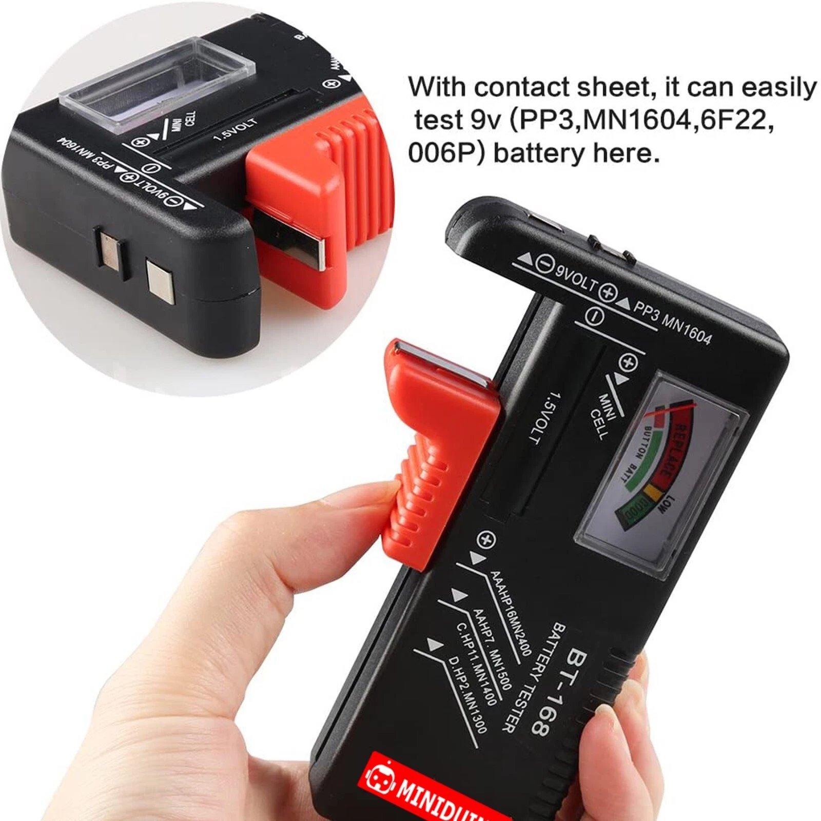 New Battery Tester Universal Volt Checker AAA AA C D 9V & Button Cell