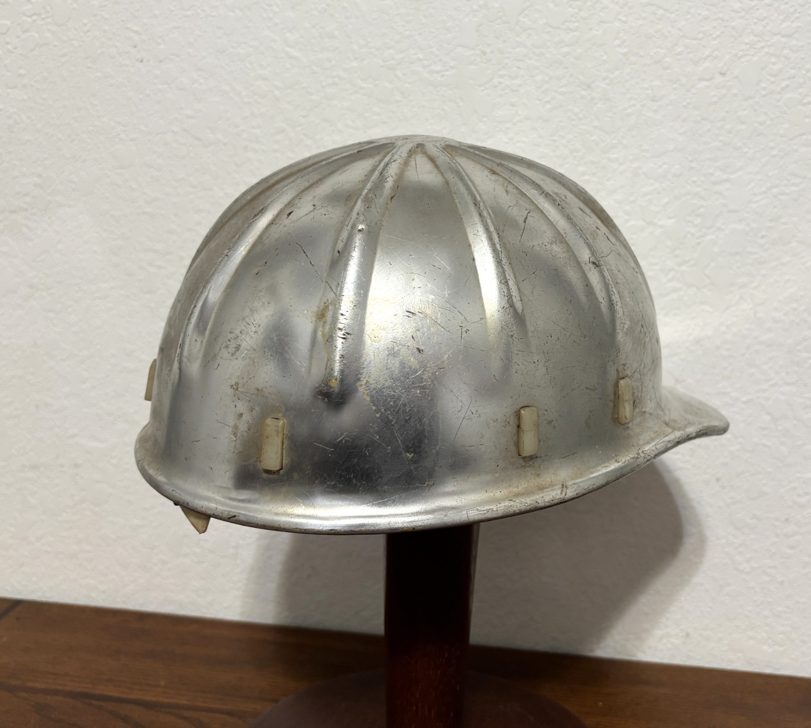 VINTAGE ALUMINUM HARD HAT - US FOREST SERVICE / SMOKEY BEAR