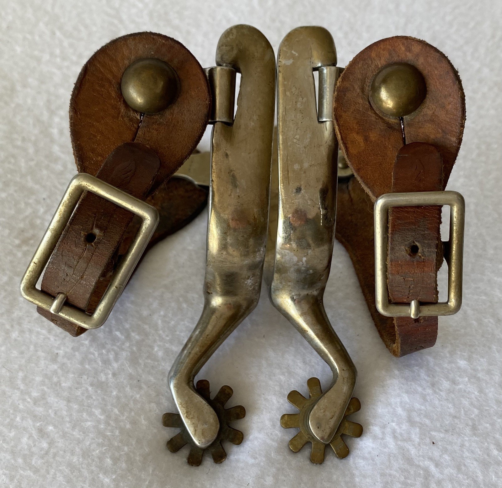 Nice HEAVYDUTY Steel 3/4" BAND Western Horse SPURS & STRAPS~Ranch~Trail~Training