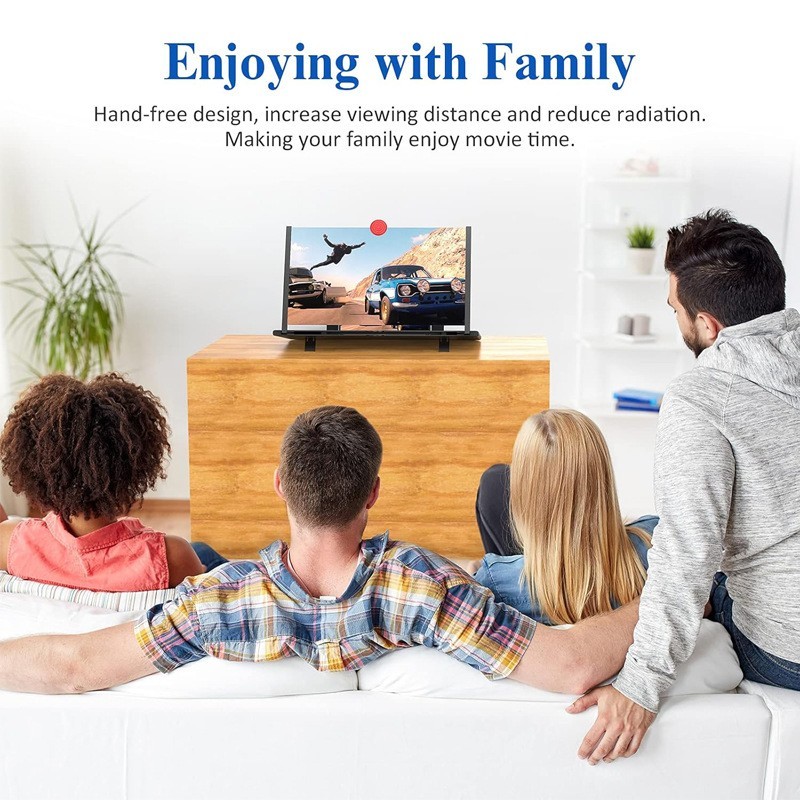 13'' Screen Magnifier for Cell phone Newest Version 3D HD Video Phone Amplifier