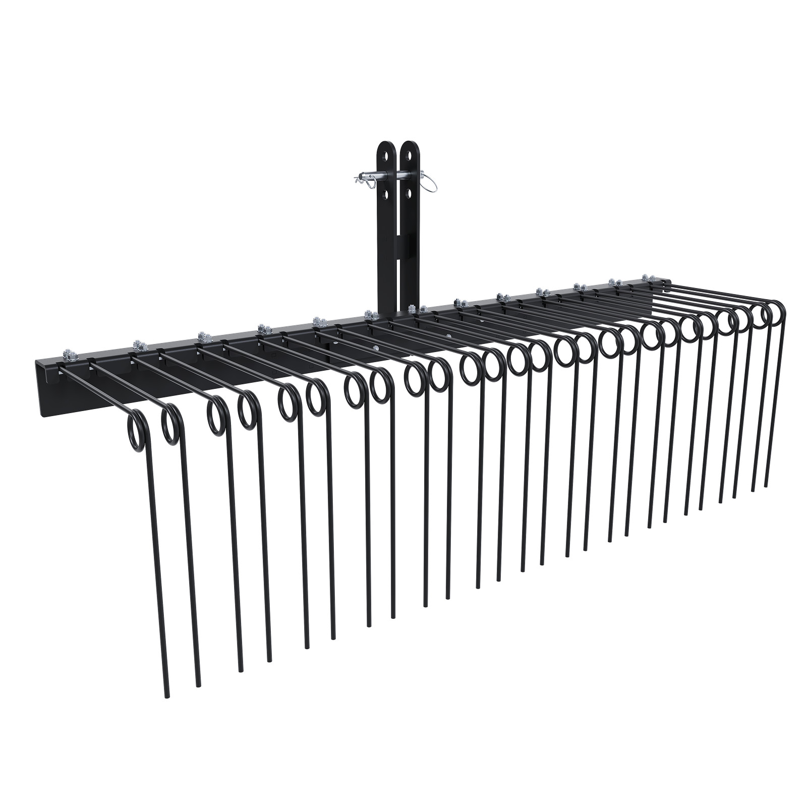 3 Point 60" Pine Straw Rake Landscape Rake For Cat0 Cat1 Tractor Attachment