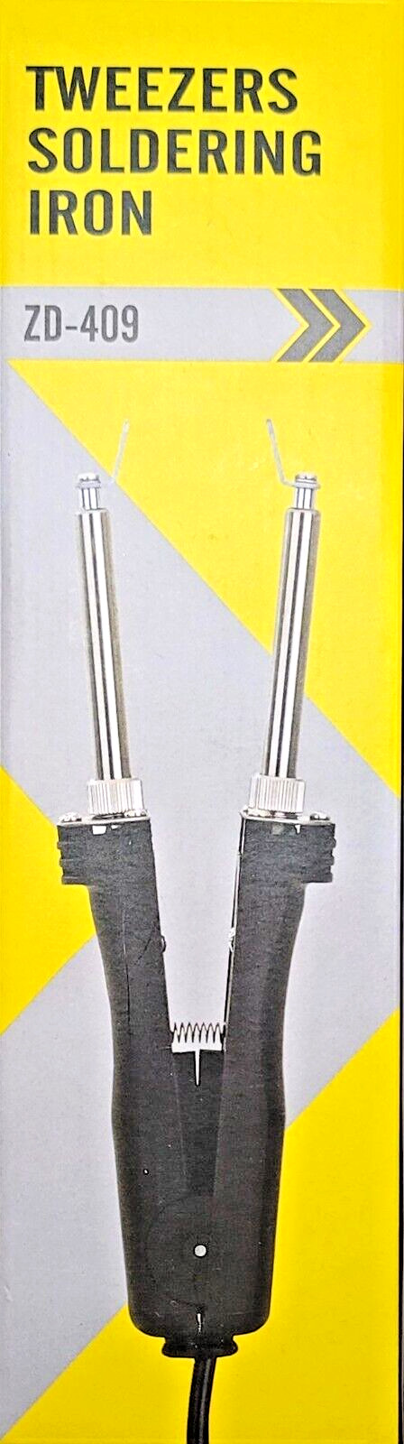 Tweezer SMD Soldering Desoldering Iron 120V 48W, 2mm Tips, 3 Prong Grounded Wire