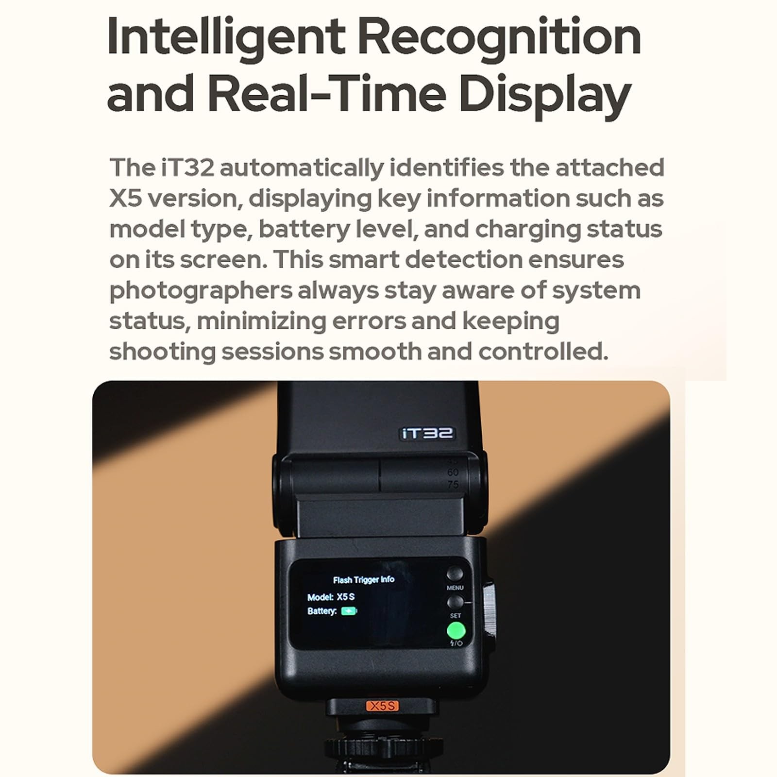 Godox iT32 TTL Camera Flash for Sony + X5S Flash Trigger Magnetic Hot Shoe