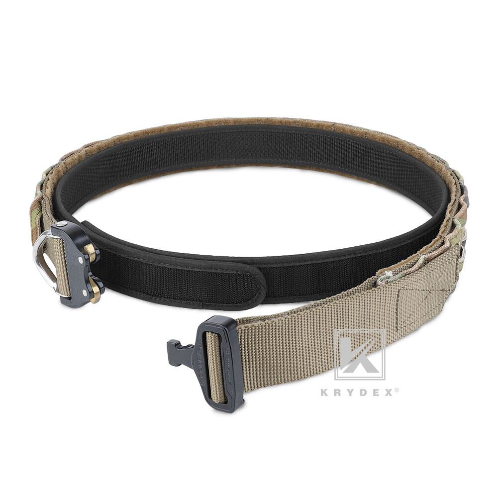 KRYDEX 1.5inch Hook Liner Inner Belt Tactical EDC Waist Duty Belt Nylon Black