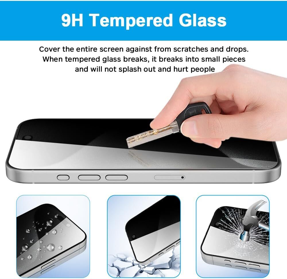 Wholesale Privacy Anti Spy GLASS Screen Protector For iPhone 15 Pro Max 14 13 12